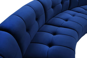 Limitless Navy Velvet 4pc. Modular Sectional - Furnish 4 Less 98 (NY)*