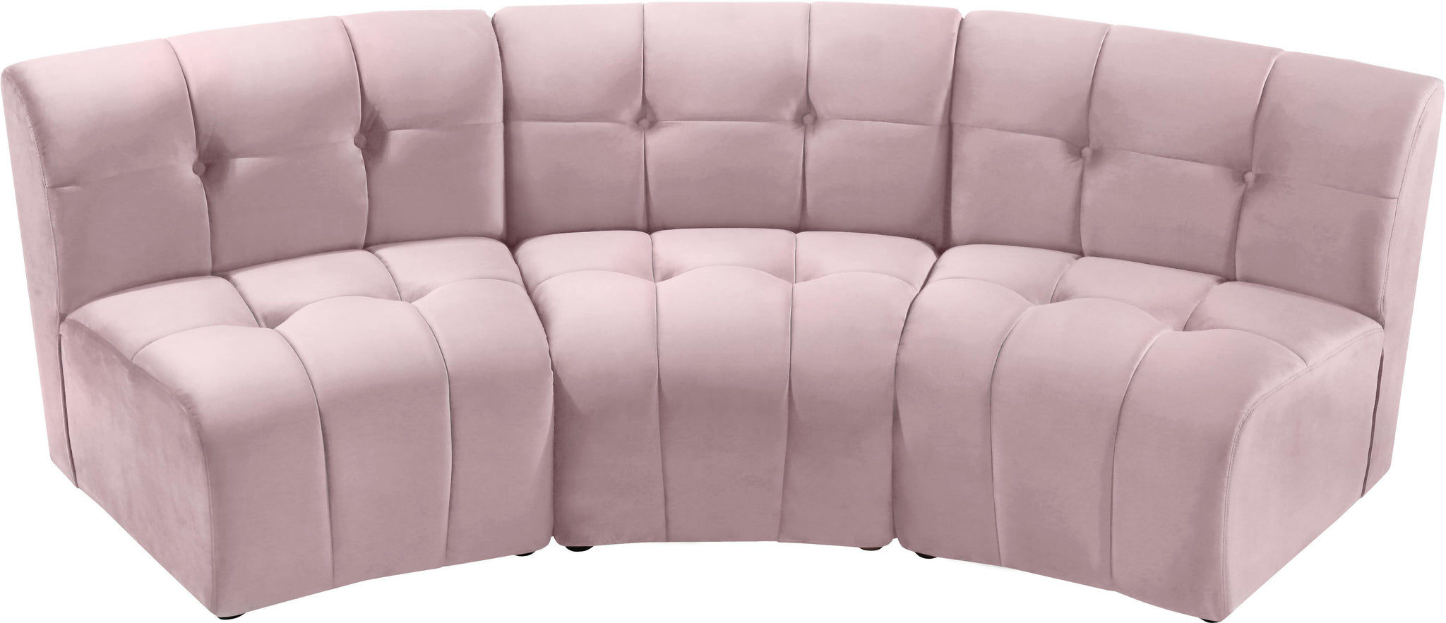 Limitless Pink Velvet 3pc. Modular Sectional - Furnish 4 Less 98 (NY)*