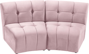 Limitless Pink Velvet 2pc. Modular Sectional - Furnish 4 Less 98 (NY)*