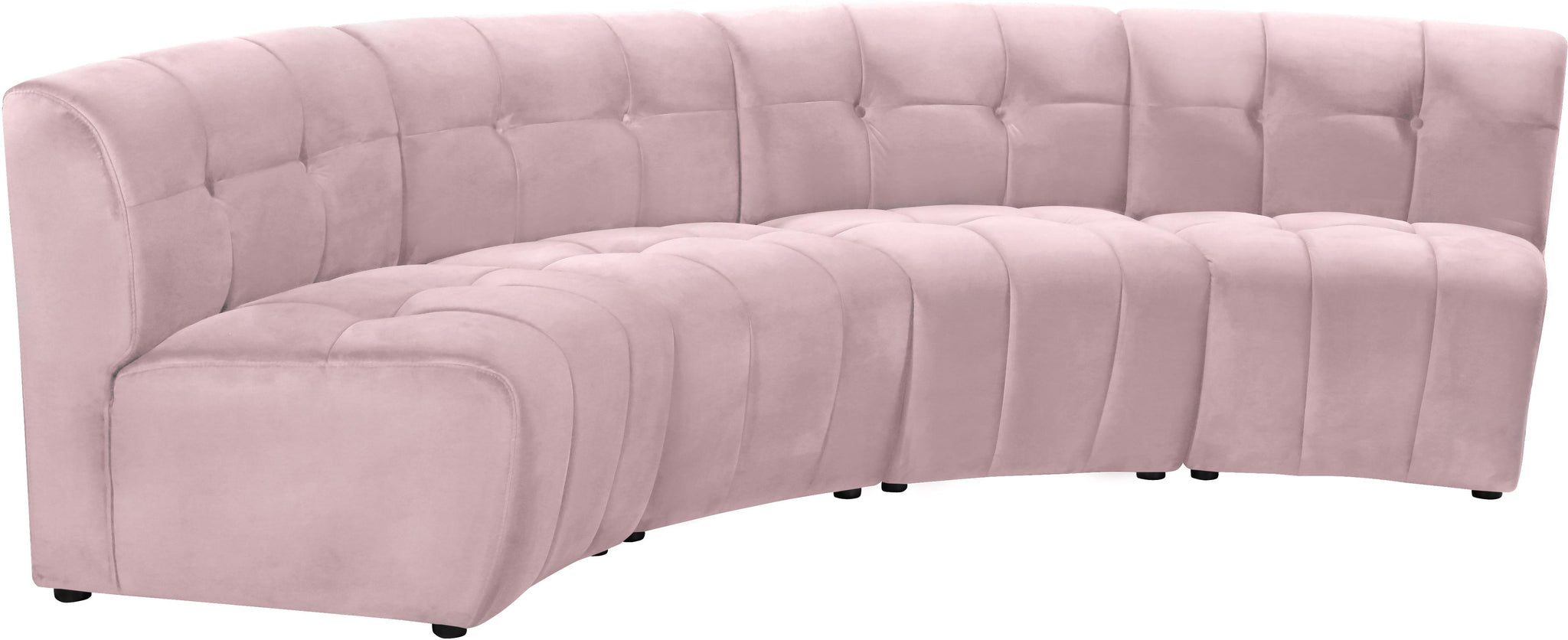 Limitless Pink Velvet 4pc. Modular Sectional - Furnish 4 Less 98 (NY)*