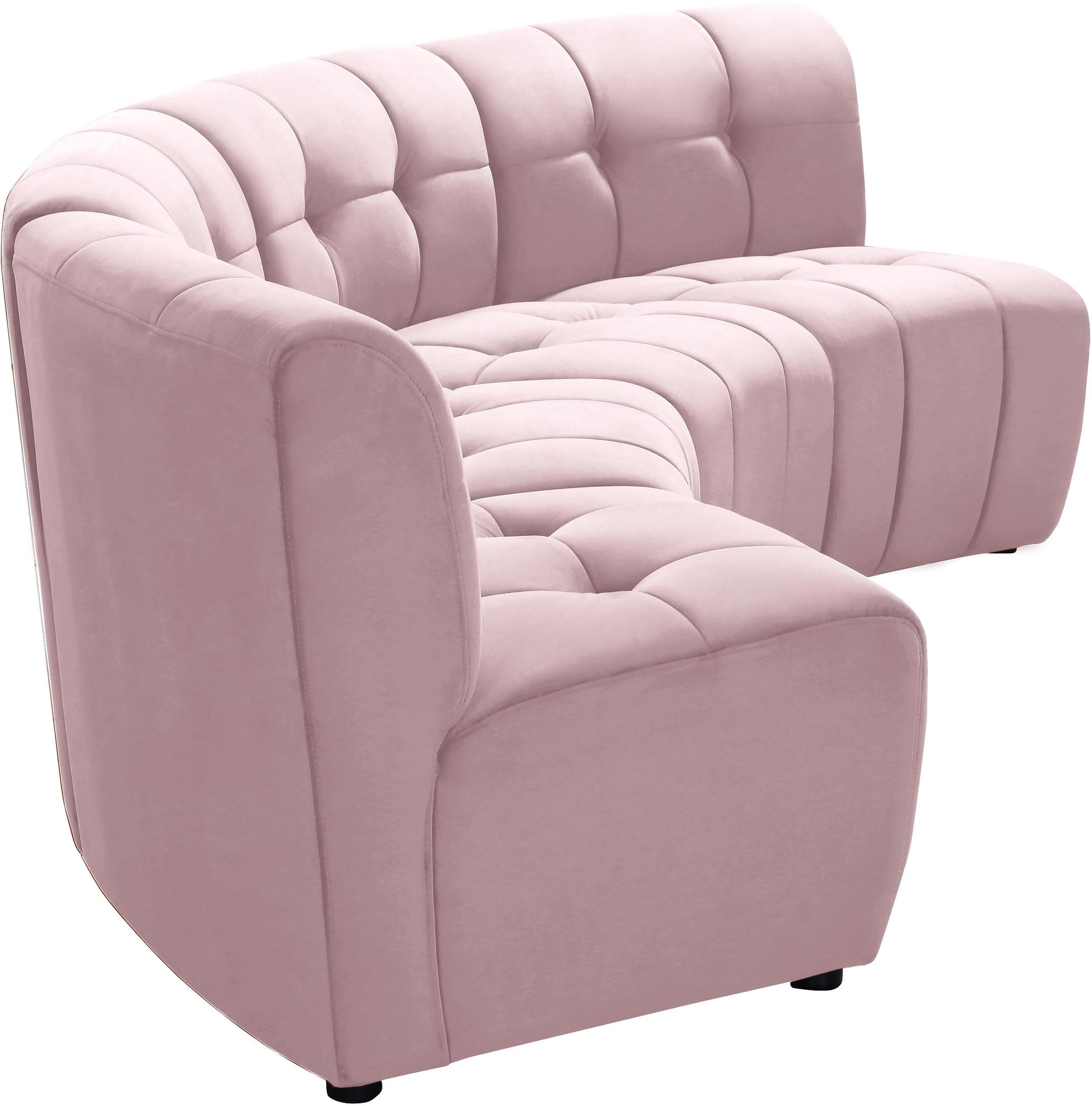 Limitless Pink Velvet 4pc. Modular Sectional - Furnish 4 Less 98 (NY)*