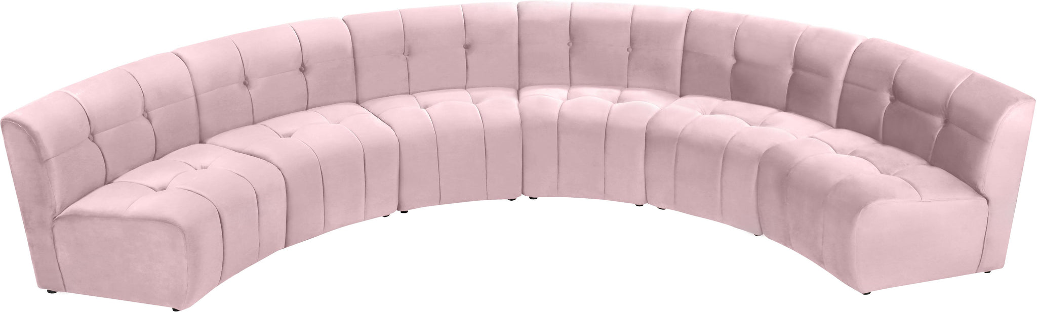 Limitless Pink Velvet 6pc. Modular Sectional - Furnish 4 Less 98 (NY)*