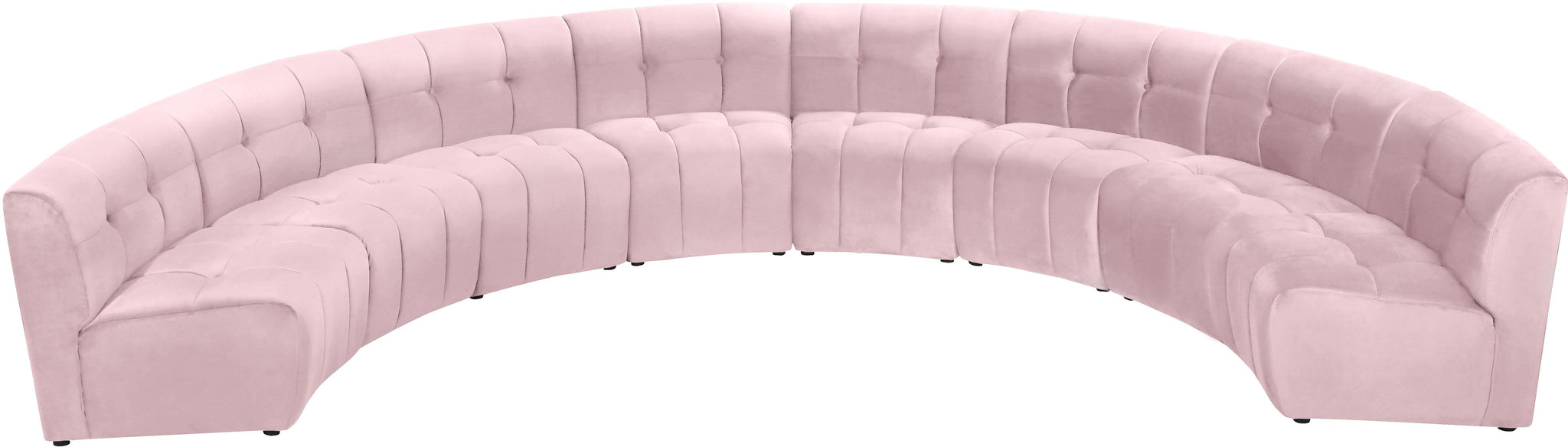 Limitless Pink Velvet 8pc. Modular Sectional