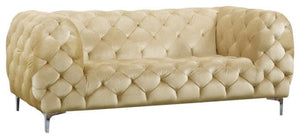 Mercer Beige Velvet Loveseat image