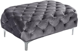 Mercer Grey Velvet Ottoman image