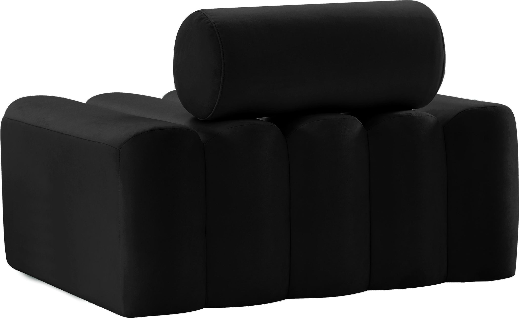 Melody Black Velvet Chair - Furnish 4 Less 98 (NY)*