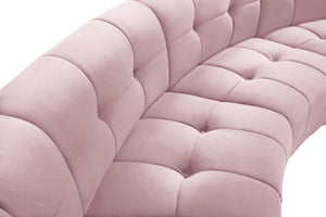 Limitless Pink Velvet 4pc. Modular Sectional - Furnish 4 Less 98 (NY)*