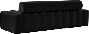 Melody Black Velvet Sofa - Furnish 4 Less 98 (NY)*