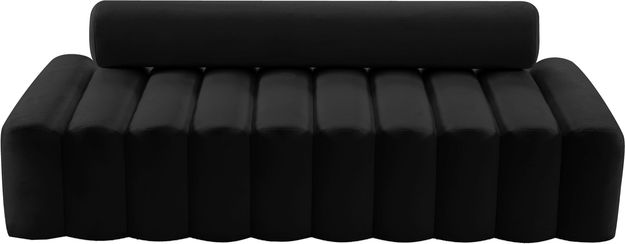 Melody Black Velvet Sofa - Furnish 4 Less 98 (NY)*