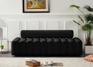 Melody Black Velvet Sofa - Furnish 4 Less 98 (NY)*