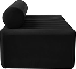 Melody Black Velvet Sofa - Furnish 4 Less 98 (NY)*