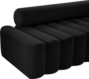 Melody Black Velvet Sofa - Furnish 4 Less 98 (NY)*