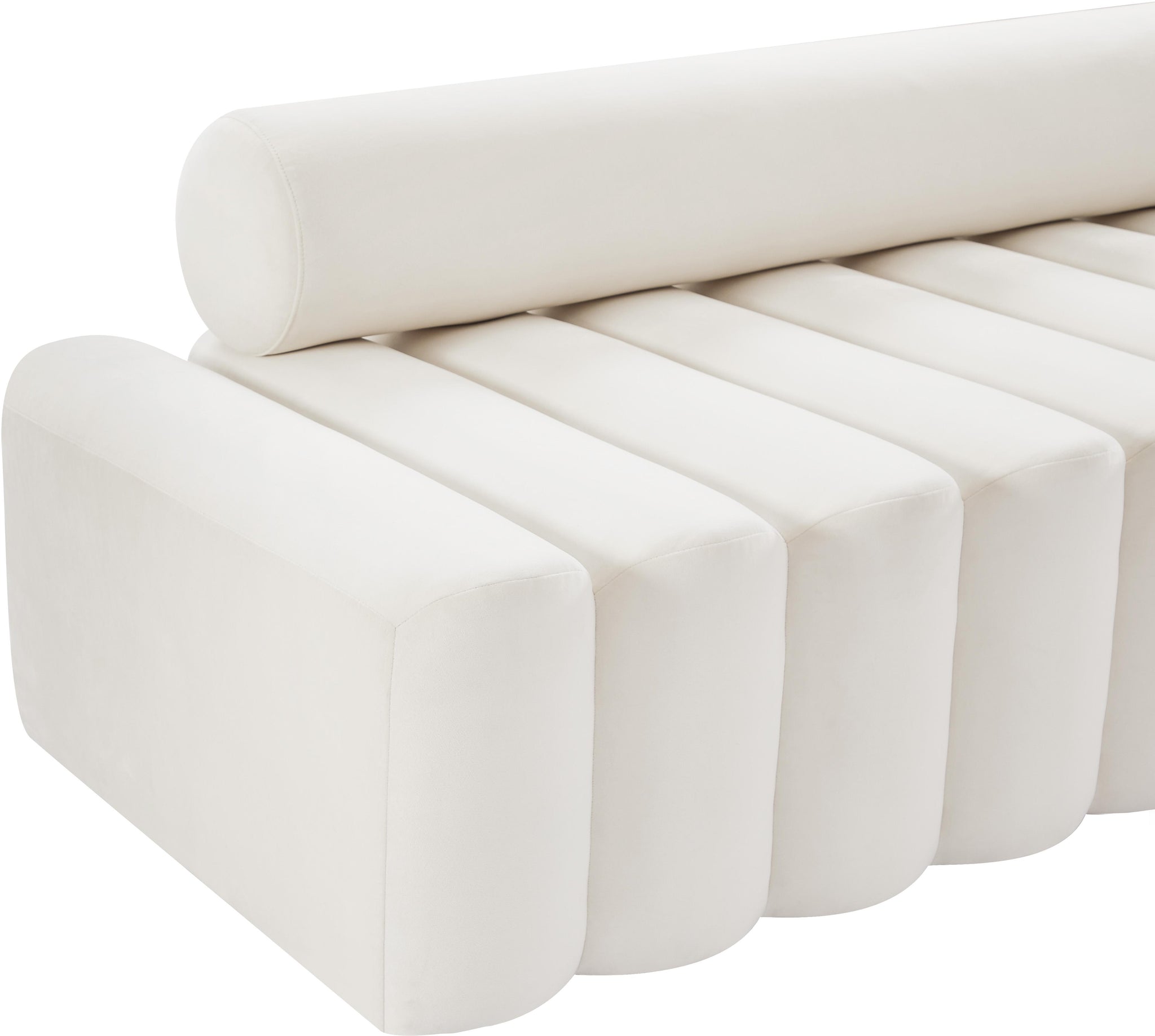 Melody Cream Velvet Sofa - Furnish 4 Less 98 (NY)*