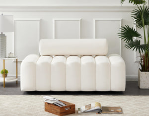 Melody Cream Velvet Loveseat - Furnish 4 Less 98 (NY)*