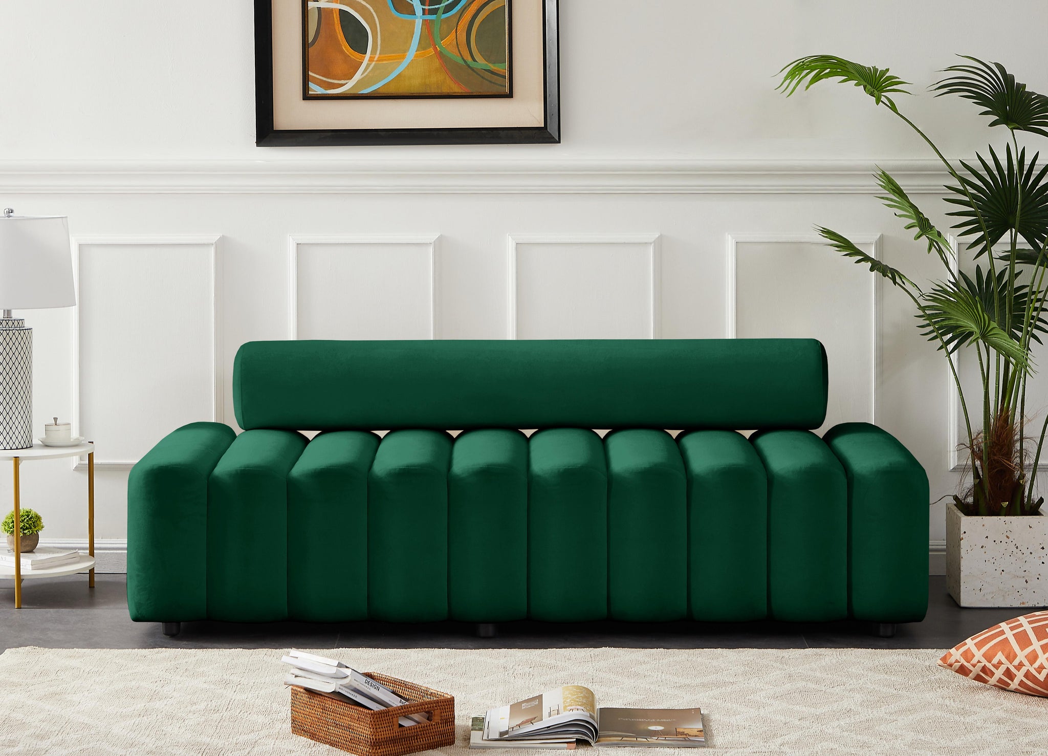 Melody Green Velvet Sofa - Furnish 4 Less 98 (NY)*