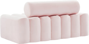 Melody Pink Velvet Loveseat - Furnish 4 Less 98 (NY)*