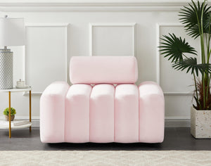 Melody Pink Velvet Chair - Furnish 4 Less 98 (NY)*