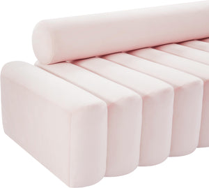 Melody Pink Velvet Loveseat - Furnish 4 Less 98 (NY)*