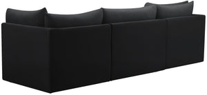 Jacob Black Velvet Modular Sofa - Furnish 4 Less 98 (NY)*