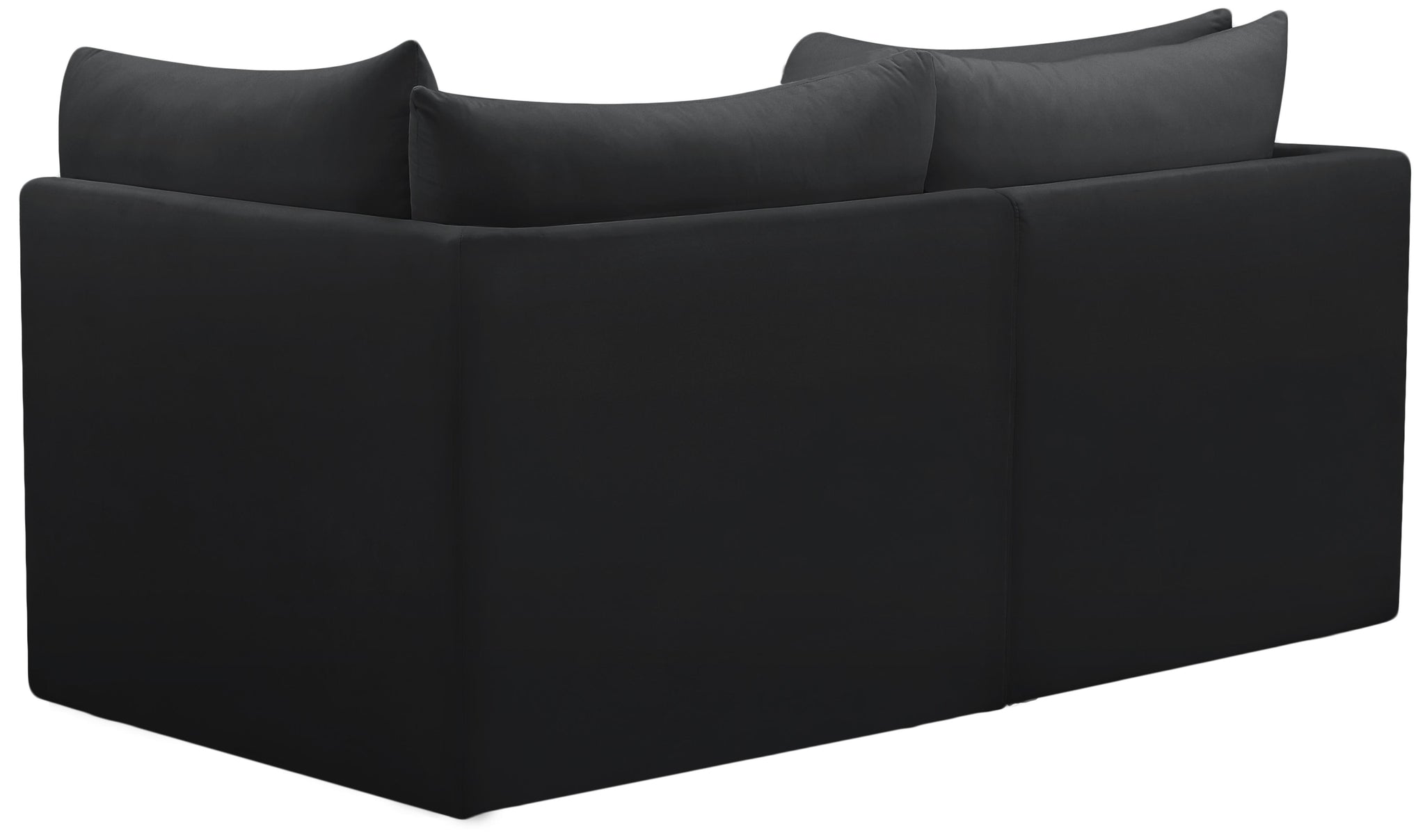 Jacob Black Velvet Modular Sofa - Furnish 4 Less 98 (NY)*