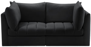 Jacob Black Velvet Modular Sofa - Furnish 4 Less 98 (NY)*