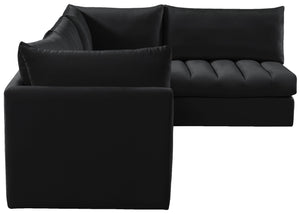 Jacob Black Velvet Modular Sectional - Furnish 4 Less 98 (NY)*