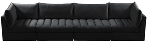 Jacob Black Velvet Modular Sofa - Furnish 4 Less 98 (NY)*