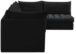 Jacob Black Velvet Modular Sectional - Furnish 4 Less 98 (NY)*