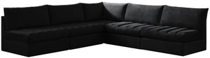 Jacob Black Velvet Modular Sectional - Furnish 4 Less 98 (NY)*