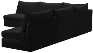 Jacob Black Velvet Modular Sectional - Furnish 4 Less 98 (NY)*