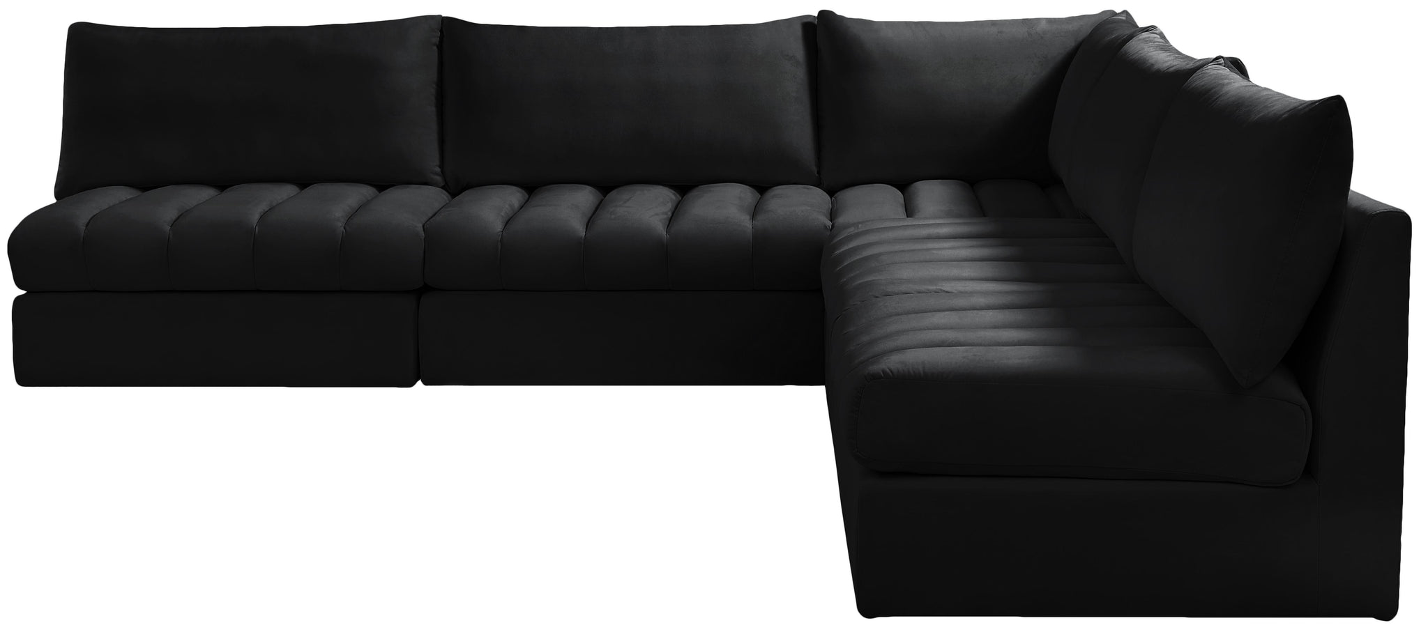 Jacob Black Velvet Modular Sectional - Furnish 4 Less 98 (NY)*