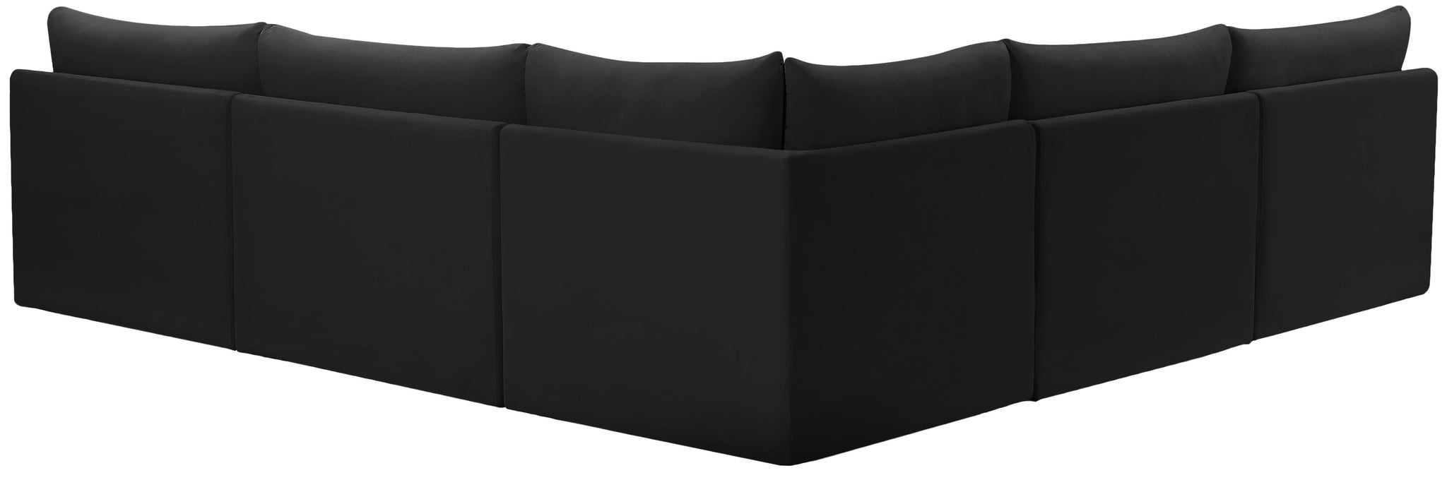 Jacob Black Velvet Modular Sectional - Furnish 4 Less 98 (NY)*