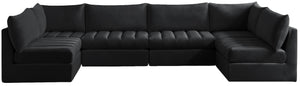 Jacob Black Velvet Modular Sectional - Furnish 4 Less 98 (NY)*