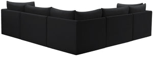 Jacob Black Velvet Modular Sectional - Furnish 4 Less 98 (NY)*