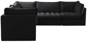 Jacob Black Velvet Modular Sectional - Furnish 4 Less 98 (NY)*