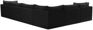 Jacob Black Velvet Modular Sectional - Furnish 4 Less 98 (NY)*