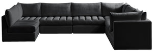 Jacob Black Velvet Modular Sectional - Furnish 4 Less 98 (NY)*