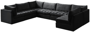 Jacob Black Velvet Modular Sectional - Furnish 4 Less 98 (NY)*