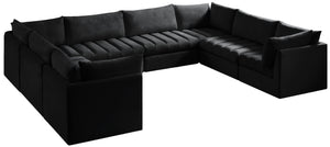 Jacob Black Velvet Modular Sectional - Furnish 4 Less 98 (NY)*