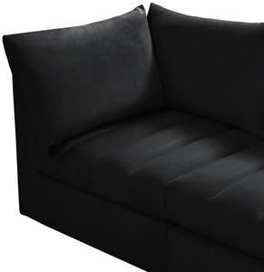 Jacob Black Velvet Modular Sofa - Furnish 4 Less 98 (NY)*