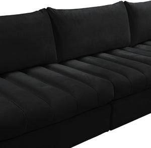 Jacob Black Velvet Modular Sectional - Furnish 4 Less 98 (NY)*