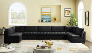 Jacob Black Velvet Modular Sectional - Furnish 4 Less 98 (NY)*