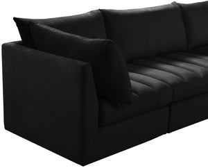 Jacob Black Velvet Modular Sectional - Furnish 4 Less 98 (NY)*