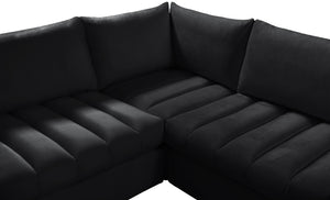 Jacob Black Velvet Modular Sectional - Furnish 4 Less 98 (NY)*