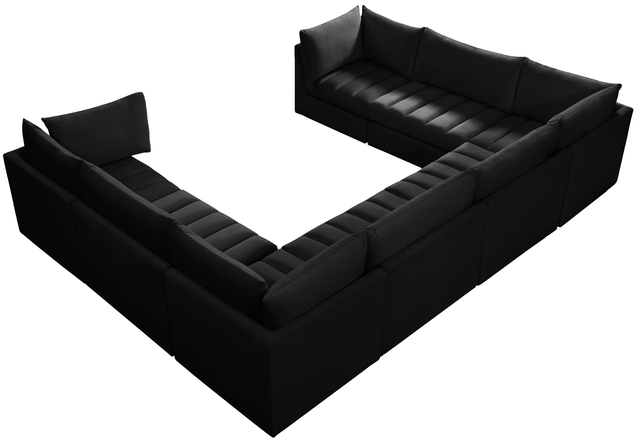 Jacob Black Velvet Modular Sectional - Furnish 4 Less 98 (NY)*