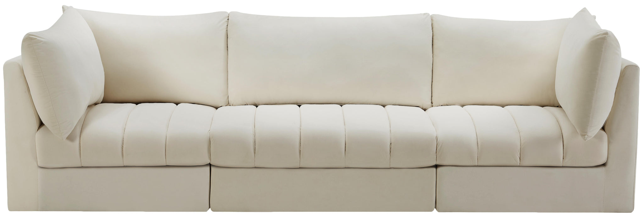 Jacob Cream Velvet Modular Sofa - Furnish 4 Less 98 (NY)*