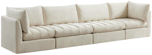 Jacob Cream Velvet Modular Sofa - Furnish 4 Less 98 (NY)*