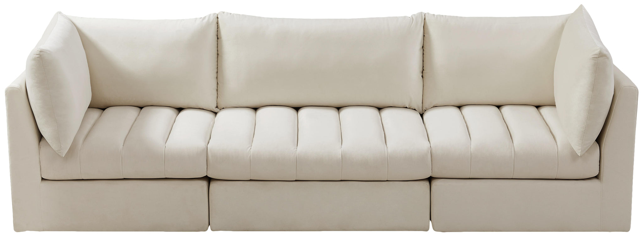 Jacob Cream Velvet Modular Sofa - Furnish 4 Less 98 (NY)*