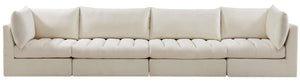 Jacob Cream Velvet Modular Sofa - Furnish 4 Less 98 (NY)*