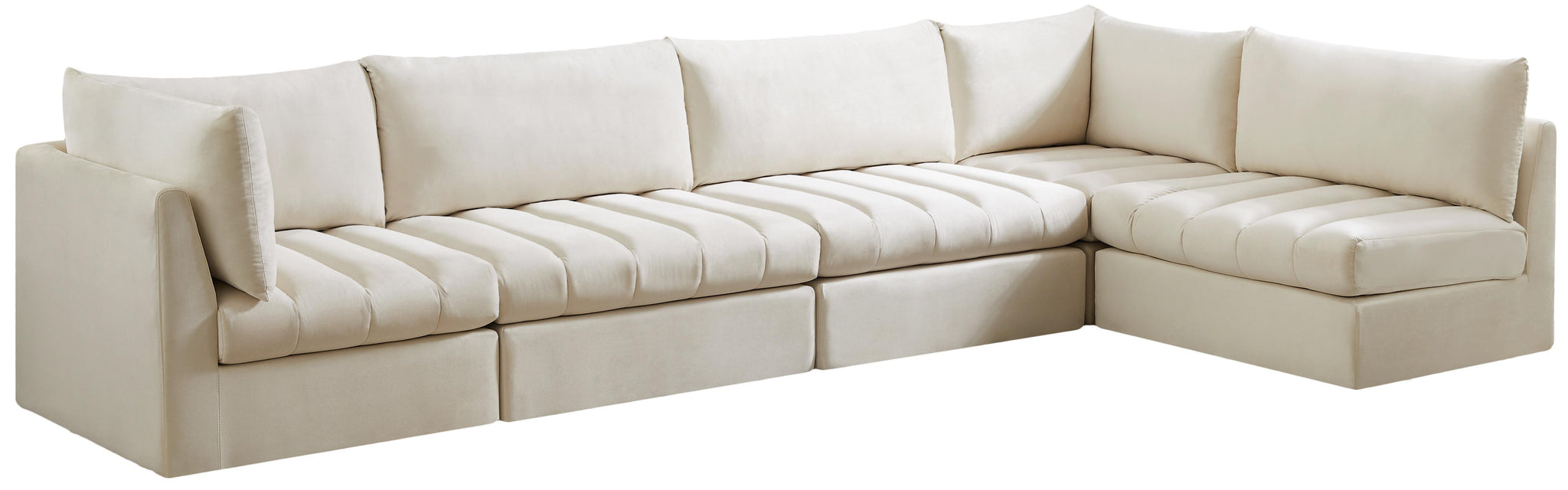 Jacob Cream Velvet Modular Sectional - Furnish 4 Less 98 (NY)*